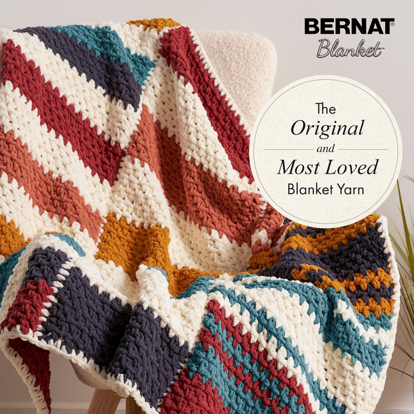 Bernat Blanket Ashen Titanium Yarn - 2 Pack of 300g/10.5oz - Polyester - 6 Super Bulky - 220 Yards - Knitting/Crochet