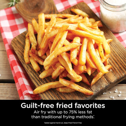 Ninja AF080 Mini Air Fryer - Compact 2-Quart Capacity with Nonstick Surface & Quick Set Timer - Grey