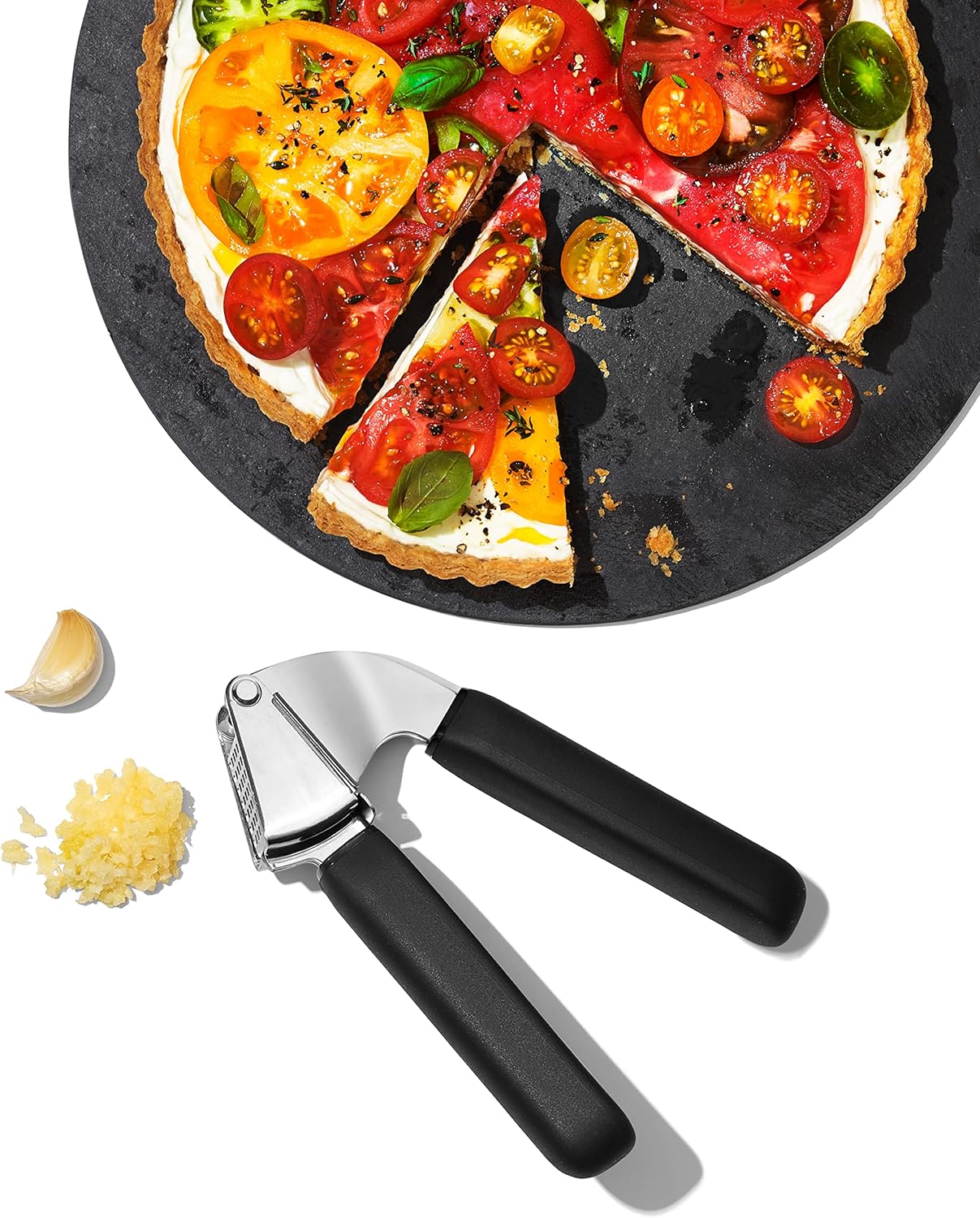 OXO Good Grips Garlic Press - Durable Stainless Steel Design for Effortless Crushing