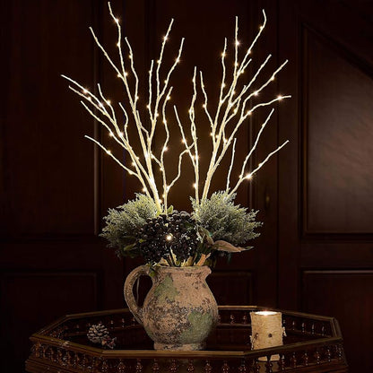 Birch Lighted Branches Battery Operated 100 Leds 8 Functions - Variation: Birch 8 Functions