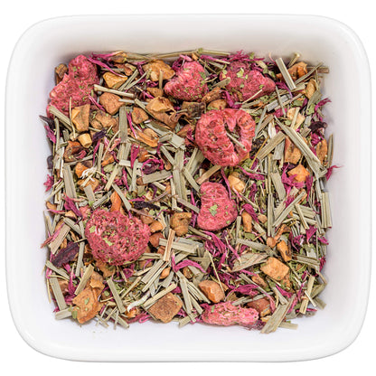 Tealyra - Raspberry Relaxation - Herbal Loose Leaf Tea - Lemon Verbena - Hibiscus - Lemongrass - Calming Relaxing Bed Time Tea - Caffeine Free - 224g (8-ounce)