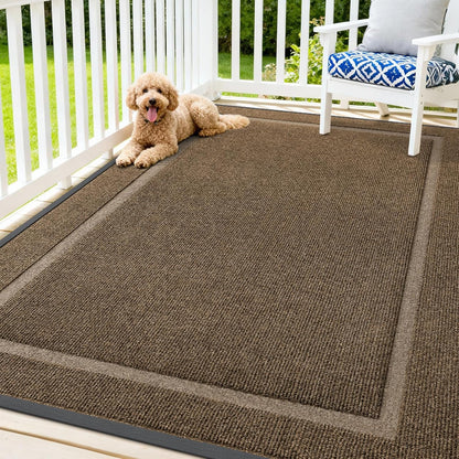 OLANLY Waterproof Front Door Mat - All-Season, Fade Resistant, Easy Clean | 71x47, Brown
