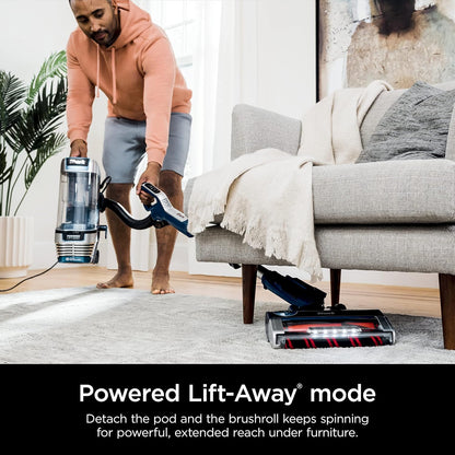 Shark AZ3002 Stratos Upright Vacuum - DuoClean PowerFins & HairPro Technology, Navy (Renewed)