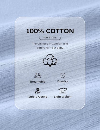 Yoofoss Baby Pajamas - 100% Organic Cotton Sleepers for Newborns | 3-Piece Footed PJs Set