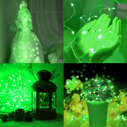 Skiennix 6 Pack Fairy Lights - 7ft 20 LED Waterproof Silver Wire for DIY Wedding Décor & Party Centerpieces