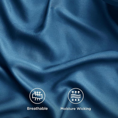 Bedsure King Size Cooling Sheets Set - Breathable Rayon from Bamboo | Soft & Luxurious Teal Bedding