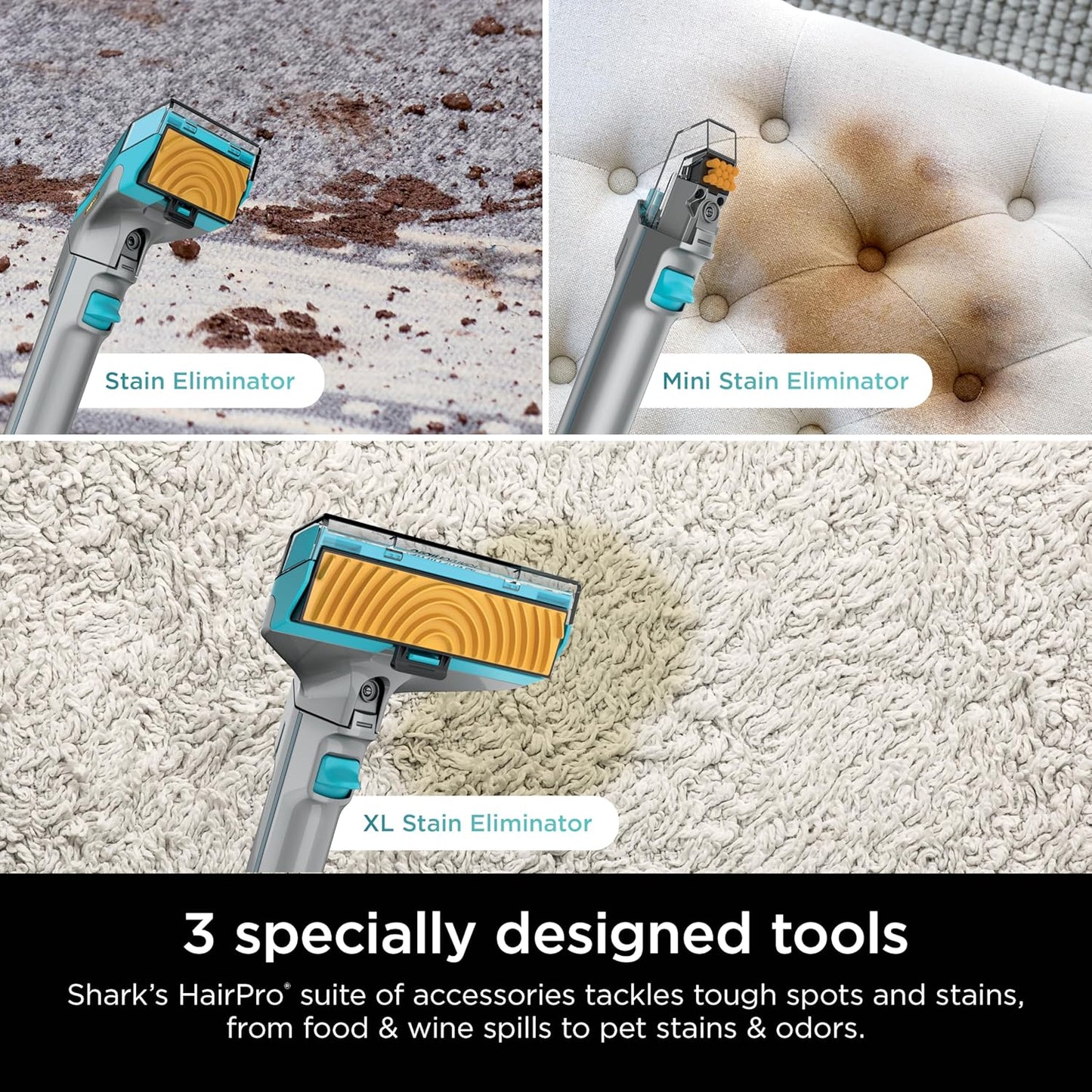 Shark StainStriker HairPro Portable Carpet Cleaner - Stain, Hair & Odor Remover with 3 Tools | Teal PX253BRN
