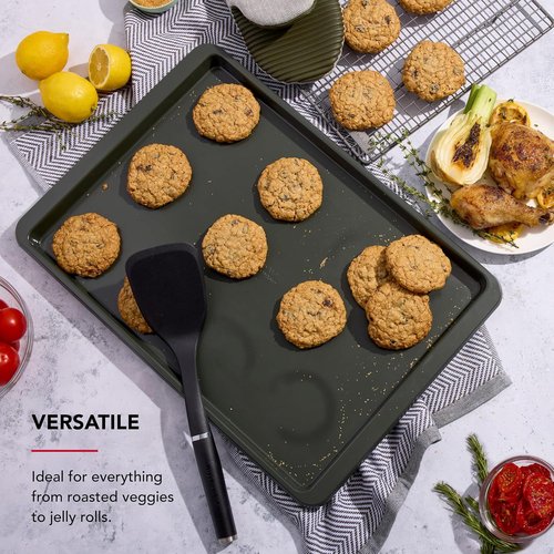 KitchenAid Non-Stick Baking Sheet - 13x18 Inch | Durable & Easy to Clean Evergreen Finish