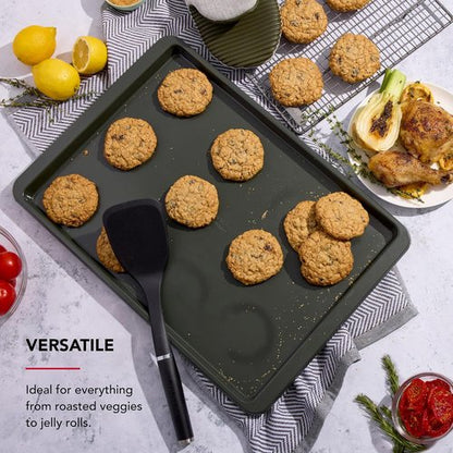 KitchenAid Non-Stick Baking Sheet - 13x18 Inch | Durable & Easy to Clean Evergreen Finish