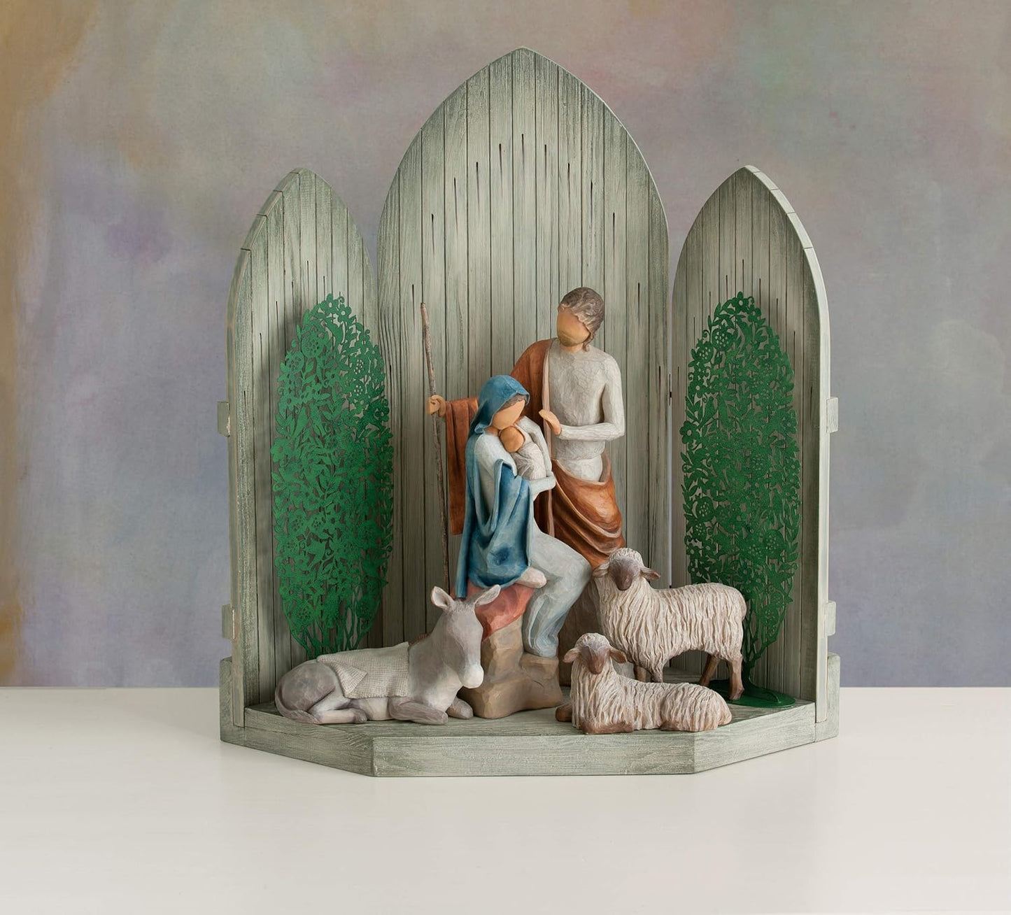 Willow Tree - Hand-Painted Nativity Backdrop for Christmas Story | Beautiful Sanctuary Design