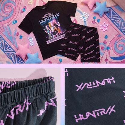 KPop Demon Hunters | Officially Licensed 2-Pc Pajama Set for Girls, Ages 5-14 | Soft T-Shirt & Shorts