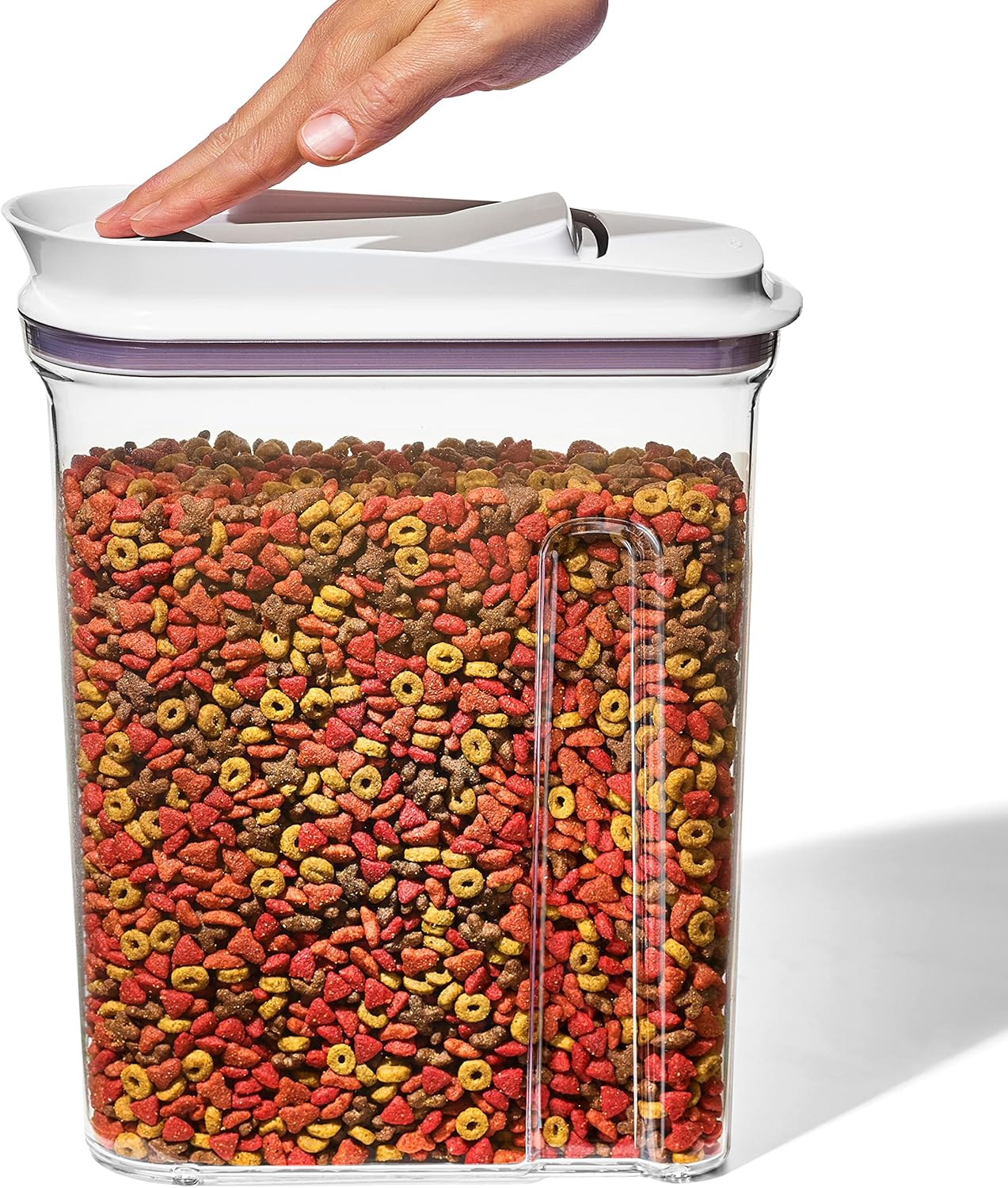 OXO Good Grips Pet Food Dispenser - Airtight 4.5 Qt Container | Holds Up to 4 lbs Dog or 3.5 lbs Cat Food | BPA Free