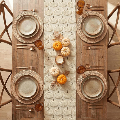 Beige Faux Fur Table Runner 13x72 Inch - Artoid Mode Variation Beige+13" x 72"
