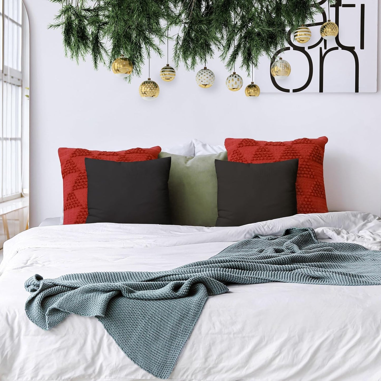 Utopia Bedding Pillow Inserts - Set of 2 Black Decorative Throw Pillows | Soft & Supportive 18x18 Cushions