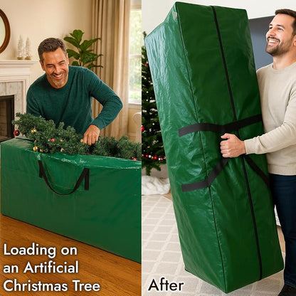 Green 7.5 ft Christmas Tree Storage Bag – Heavy Duty, Waterproof with Reinforced Handles & Zipper (Variation: Green)
