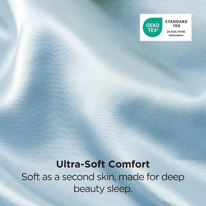 Bedsure Satin Pillowcase - Luxurious Silk-Like Comfort | Standard Size Aqua, 20x26 Inches, 2-Pack