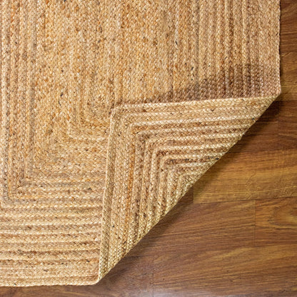 Super Area Rugs Farmhouse Jute Braided Rug - Reversible Natural Fiber- Eco Friendly Rug for Living Room - Kitchen - Entryway Hand Woven, Natural, Rectangle 3' X 5'