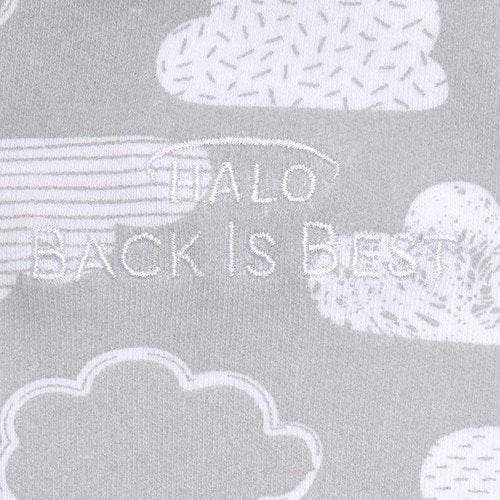 HALO 100% Cotton Sleepsack Swaddle - 3-Way Adjustable Wearable Blanket, TOG 1.5, Clouds, Newborn 0-3 Months