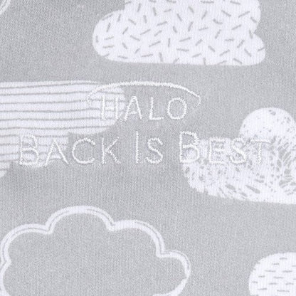 HALO 100% Cotton Sleepsack Swaddle - 3-Way Adjustable Wearable Blanket, TOG 1.5, Clouds, Newborn 0-3 Months