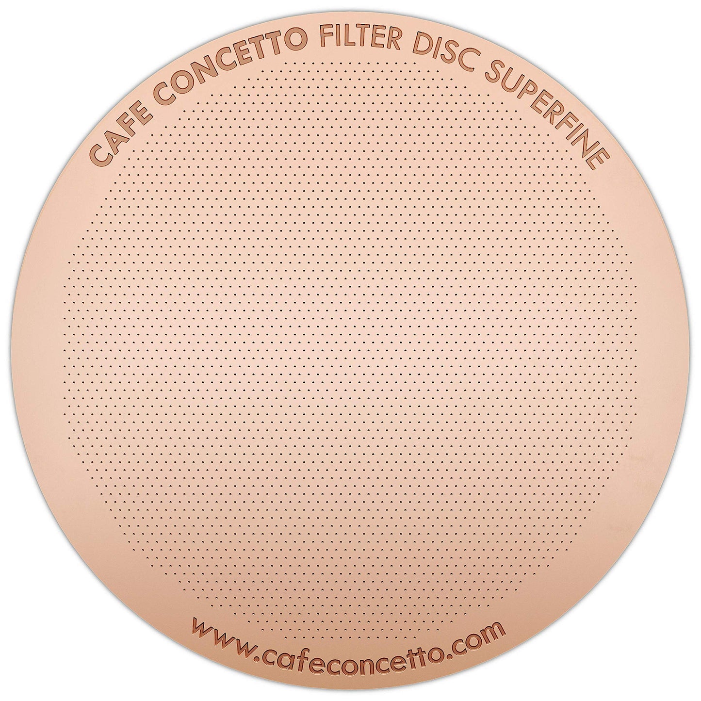 CAFE CONCETTO Filter for use in AeroPress Go/AeroPress Coffee Makers (Superfine) - Premium Replacement Disc - Reusable Metal, Titanium Coated Stainless Steel. Upgrade Your Mesh or Filter Papers