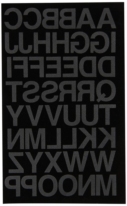 Dritz BL100HBK Iron-on Letters, Soft Flock, Block, 1-Inch, Black (1-Sheet)