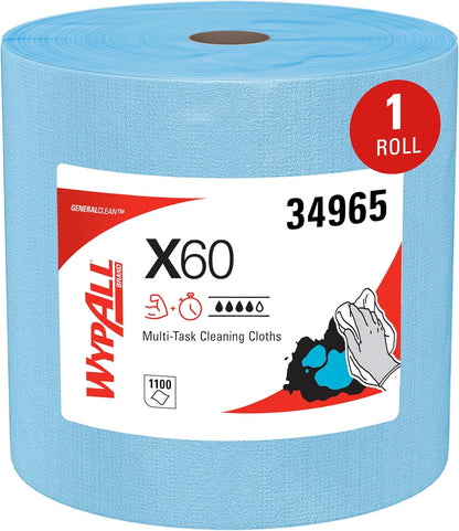 WypAll GeneralClean Jumbo Cleaning Wipes - Strong, Absorbent Cloths | Blue, 1 Roll of 1,100 Sheets