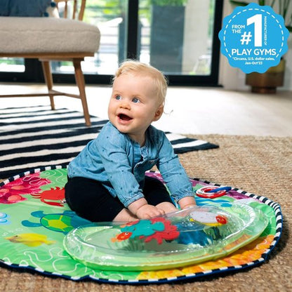 Baby Einstein 2-in-1 Water Mat - Portable Tummy Time Activity Play Gym for Newborns & Up