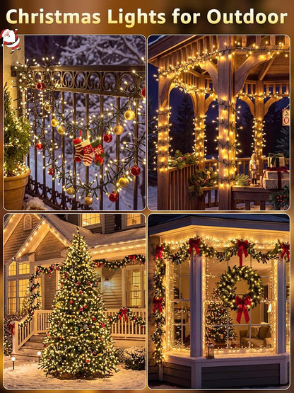 BrightChristmas 99FT 1500LED Cluster Lights with Remote – Warm White (Variation: 1500 LED)