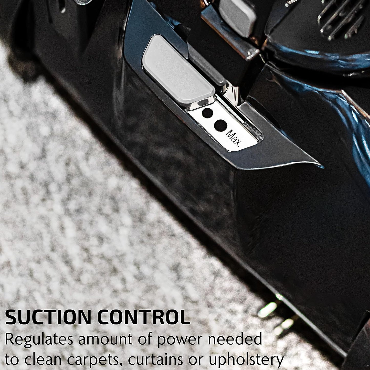 OVENTE Bagless Canister Vacuum Cleaner - Powerful 1400W Suction, 3L Dust Cup, Lightweight Design | Black
