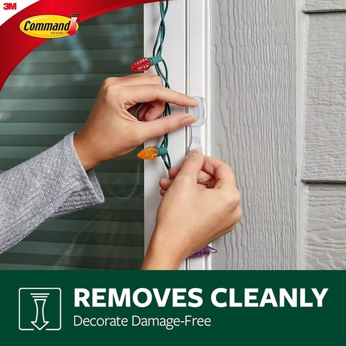 Command Outdoor Refill Replacement Strips - 16 Durable Strips for Re-Hanging Window Hooks