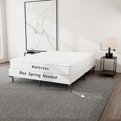 NEW JETO Metal Bed Frame,Sturdy Platform,Heavy Duty Sturdy Bed Frame Black King,9 Legs Support,Easy to Assemble,Without Taking Up Space and Easy to Move