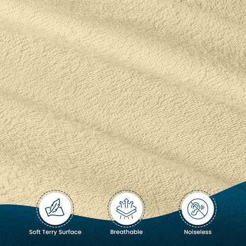 Twin XL Size Mattress Protector Waterproof, Premium 200 GSM Terry Mattress Cover, Soft & Breathable Bed Cover, Fitted Sheet Style Stretchable Deep Pockets 15" by Utopia Bedding (Beige)