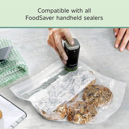 FoodSaver Vacuum Zipper Bags - 1-Quart Size | BPA-Free Multilayer Construction for Freshness