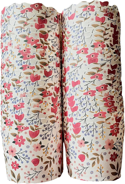 Regine Switzerland Paper Baking Cups - Greaseproof Disposable Cupcake Liners | Large Floral (50-Pack)