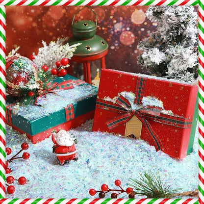 Aoriher Artificial Snow - Sparkling Glitter Flake Decoration for Christmas Trees | 0.55 Pound