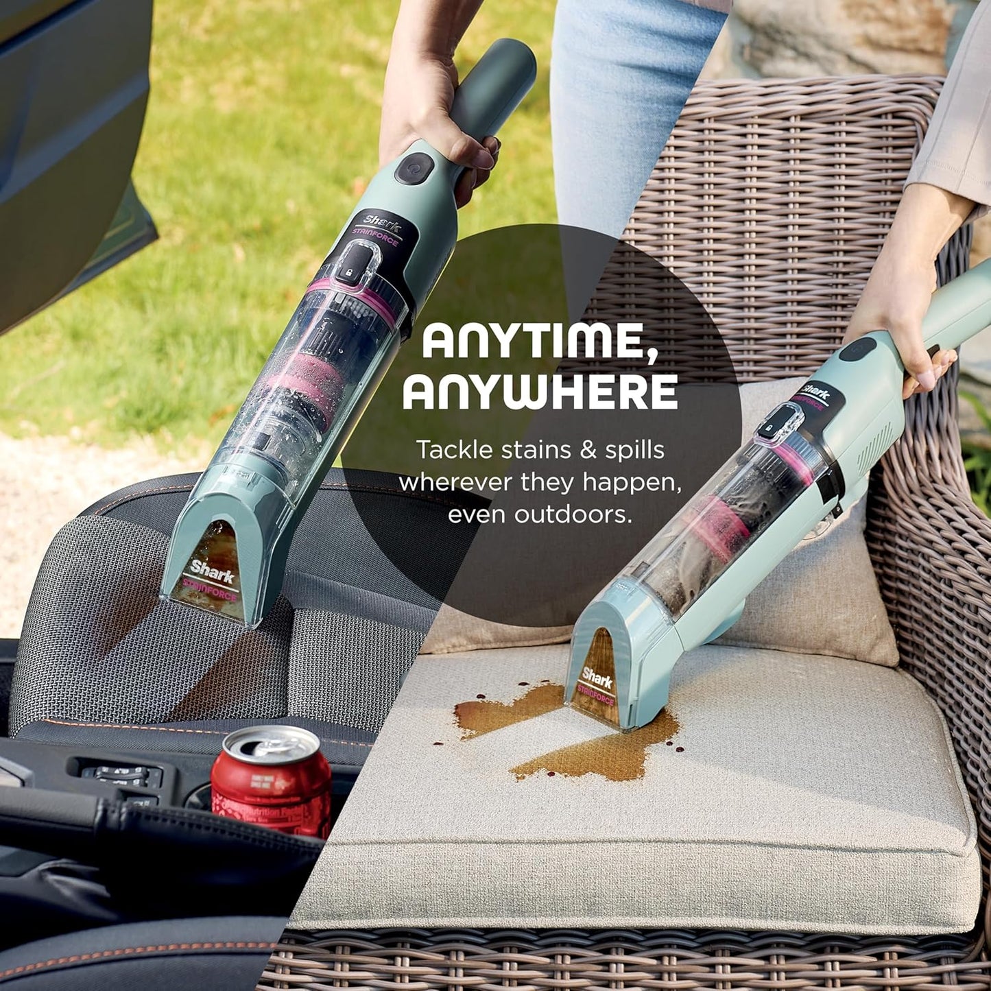 Shark StainForce Cordless Portable Spot & Odor Remover System - Ideal for Carpets, Rugs & Upholstery