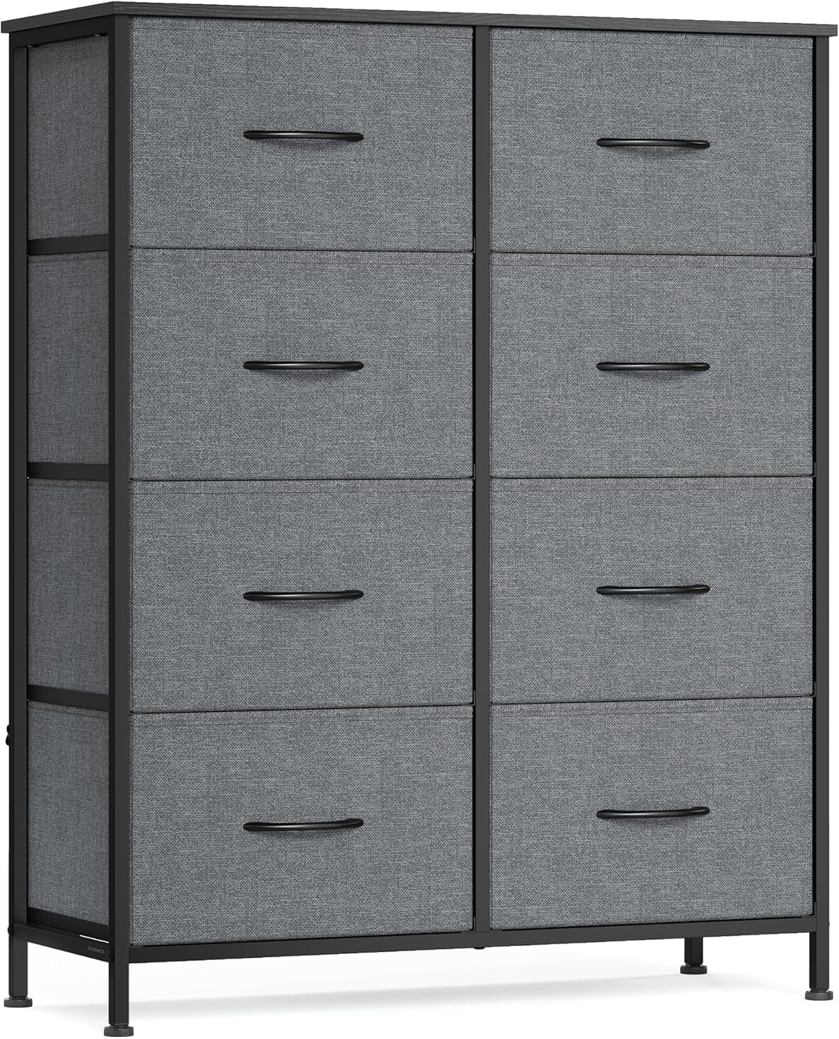 SONGMICS Dresser - Modern Chest of Drawers Storage Organizer Unit, 8 Drawer, Slate Gray