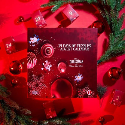 KreativeKraft Puzzle Advent Calendar 2025 - Fun Christmas Countdown for Kids & Adults | 24 Mini Puzzles