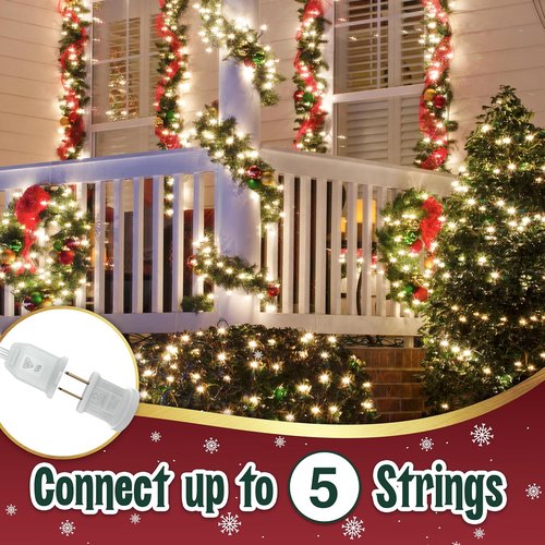 **Regine Switzerland Clear Warm White Christmas Lights - 20 ft String with 105 Mini Bulbs | Multifunctional Twinkle Decor**