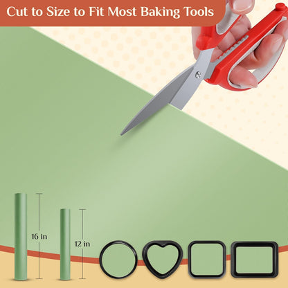Silicone Baking Mat - Non-Stick Reusable Dough & Pastry Mat | 12 IN x 6 FT, Non-Slip Design for Air Fryer & Oven