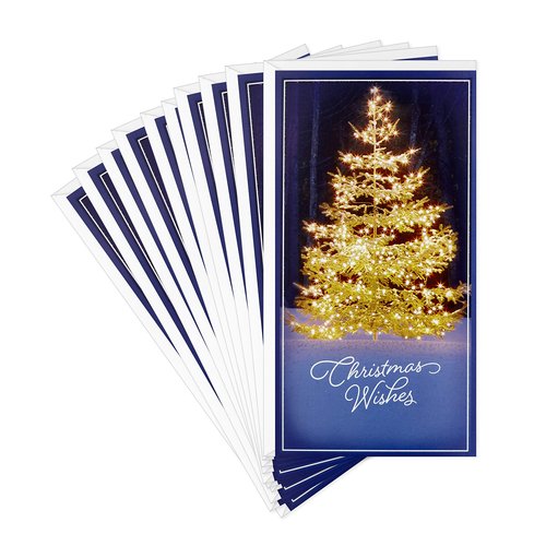 Hallmark Pack of Money or Gift Card Holders, Christmas Wishes (10 Cards with Envelopes)