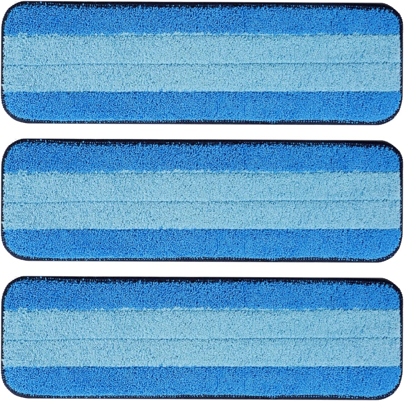 Mr. Scrub Microfiber Cleaning Pads - 3 Pack for Bona Mop | Super-Absorbent, Reusable, 18 Inch Size