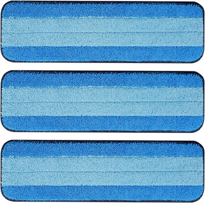 Mr. Scrub Microfiber Cleaning Pads - 3 Pack for Bona Mop | Super-Absorbent, Reusable, 18 Inch Size