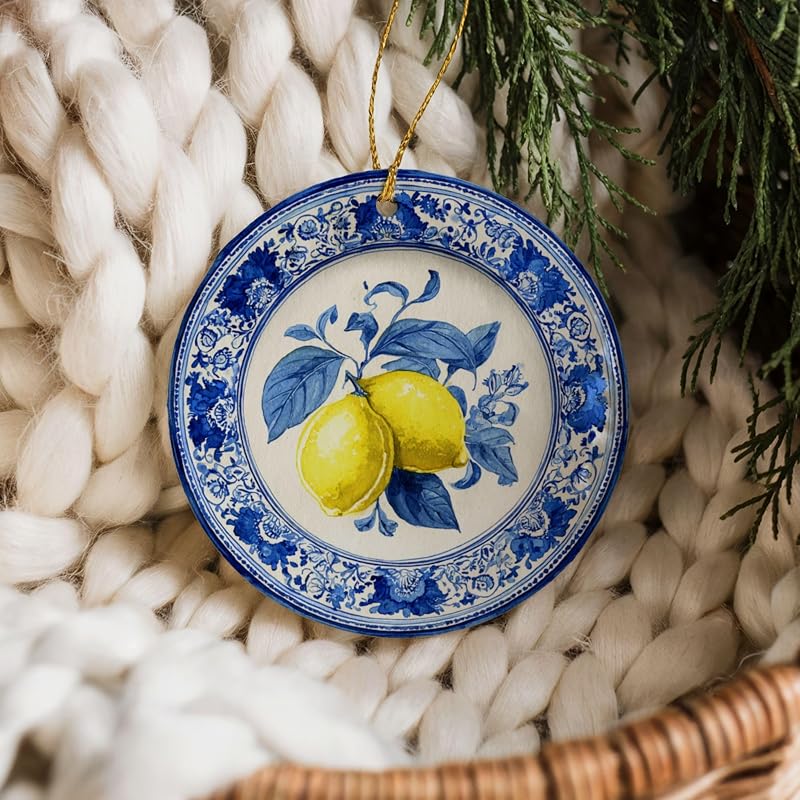Amalfi Coast Ornament - Ceramic Sorrento Lemons Christmas Keepsake