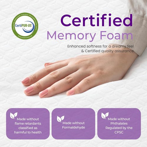 GAESTE Twin Cooling Gel Memory Foam Mattress - Medium Firm Pressure Relief | CertiPUR-US Certified, 5 Inch