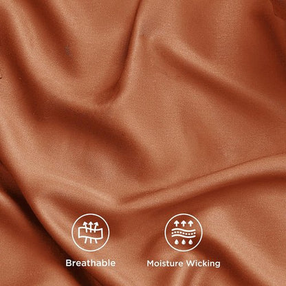 Bedsure Cooling Twin XL Sheets - Rayon from Bamboo, Breathable & Soft, Deep Pocket Up to 16 Inches, Burnt Orange