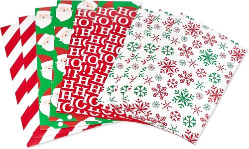 American Greetings Christmas Gift Boxes - Festive Designs, Assorted Sizes (6 Medium & 4 Large) for Holidays