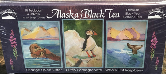 Alaska Alaskan Black Coastal Tea Sampler 18c ct 3 Flavors