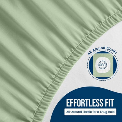 Utopia Bedding Waterproof Mattress Protector King Size, Premium 200 GSM Terry Mattress Cover, Soft & Breathable Bed Cover, Fitted Sheet Style with Stretchable Deep Pockets 17" (Sage)