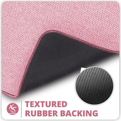 Bosap Bath Mat,Ultra Thin Bathroom Runner Rugs,Large Bath Mats for Bathroom,Quick Dry,Non-Slip,Machine Washable,Low Pile,Bath Rug,Shower Outside,Sink,Home Decor Accessories.Pink,3'x5'(36x60inch)